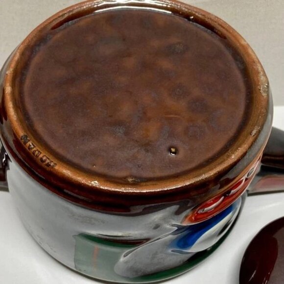 Vintage Native American Creamer Stackable Totem Mask Victoria Ceramics Japan EUC - Picture 9 of 15